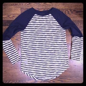 Navy and White long Sleeve